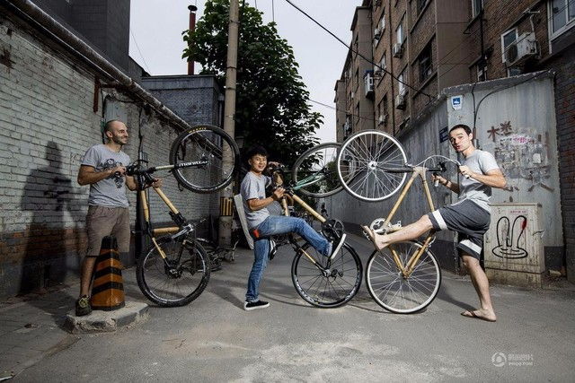 新奇的竹子自行车也能安装码表